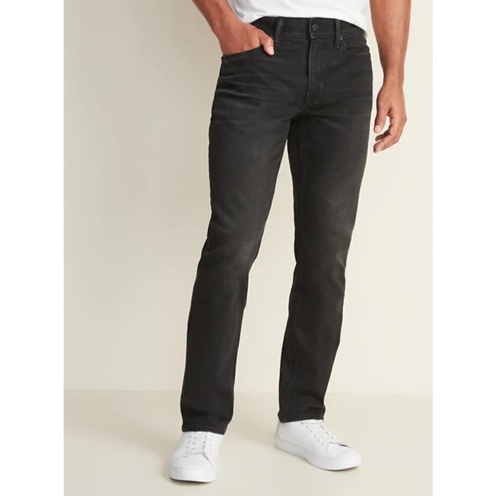 Old Navy Built-In Flex Straight Black Jeans NWT - Picture 1 of 10